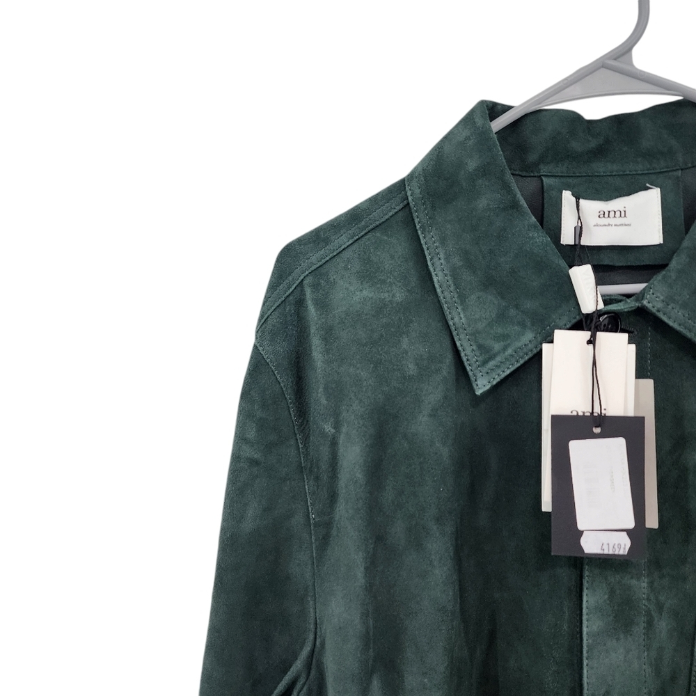 Ami Alexandre Mattiussi Men's 100% Goat Suede Button Front Jacket - XXL - Picture 3 of 12